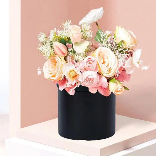 Luxury Round Flower Box con coperchio