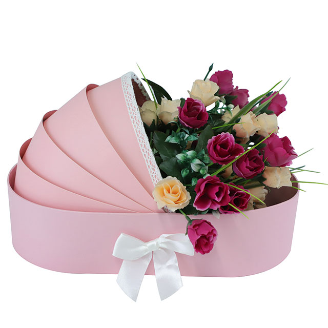 Confezione regalo rigida con fiori di carta